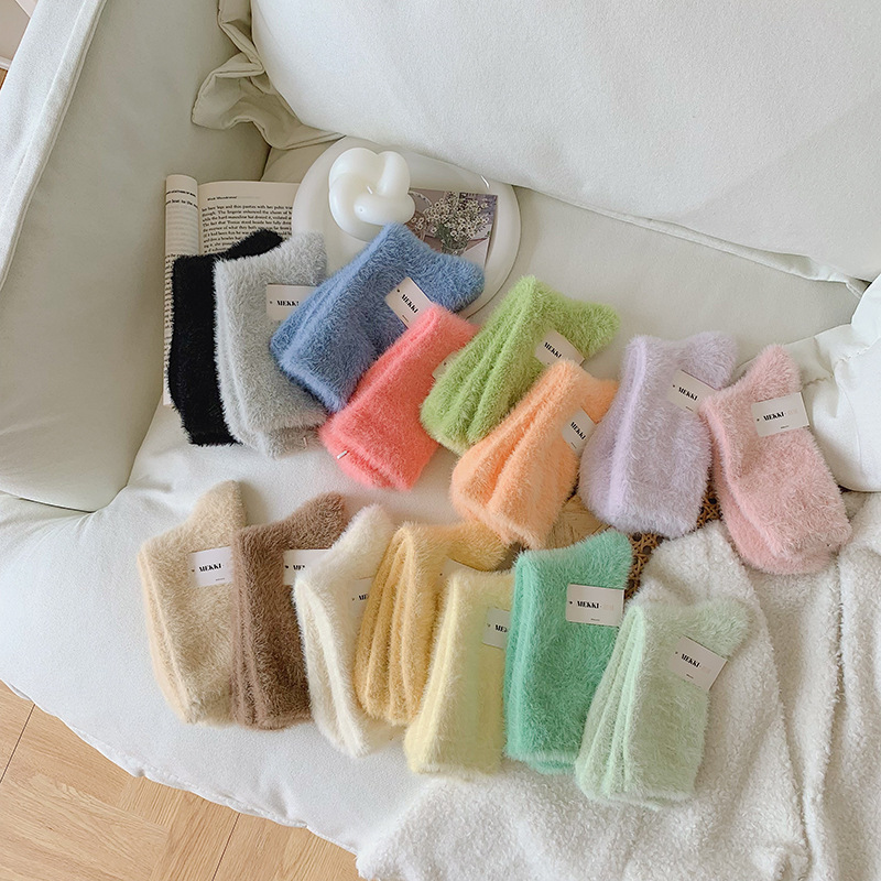 Socks Classification Sweet Women's Solid Color Nylon Ankle Socks A Pair
