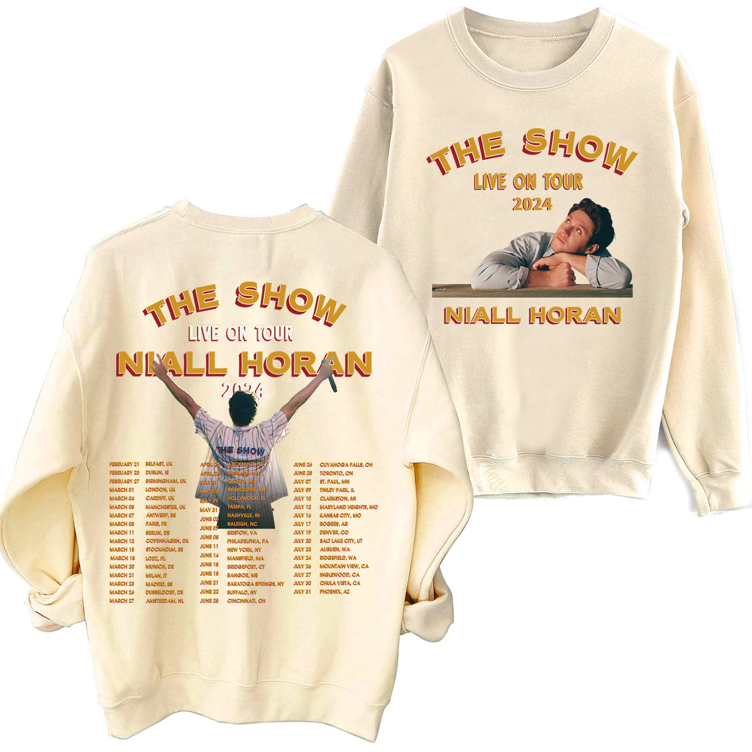 2024 Niall Horan The Show Live On Tour Sweatshirt Man Woman