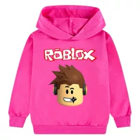 Трансграничная Толстовка Roblox с горячим мультяшным принтом для больших детей и мальчиков, толстовка с капюшоном, детская одежда B040