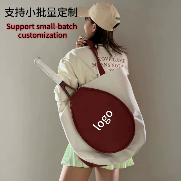 Cross-Border Single-Shoulder Tennis Bag, Women's Crossbody Bag, Hand-Held Tote Bag, Simple and Lightweight Badminton Sports Bag, Supports Customization