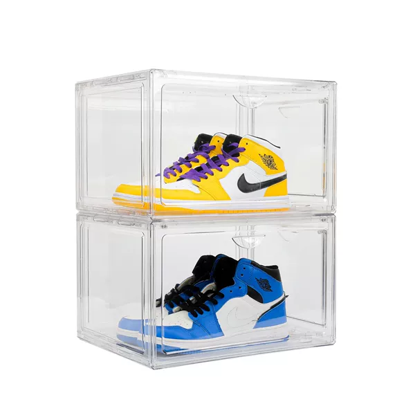 Elegant transparent shoe box 2 pack