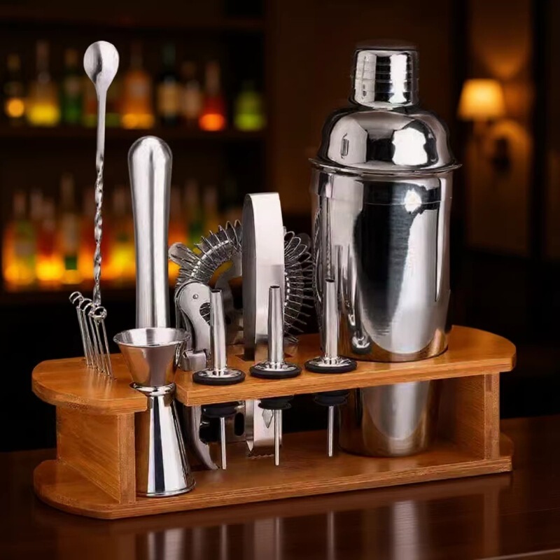 Stainless Steel 16-Piece Bar Set 16-Piece Stainless Steel Bar Set Stainless Steel Bartender Barware Set