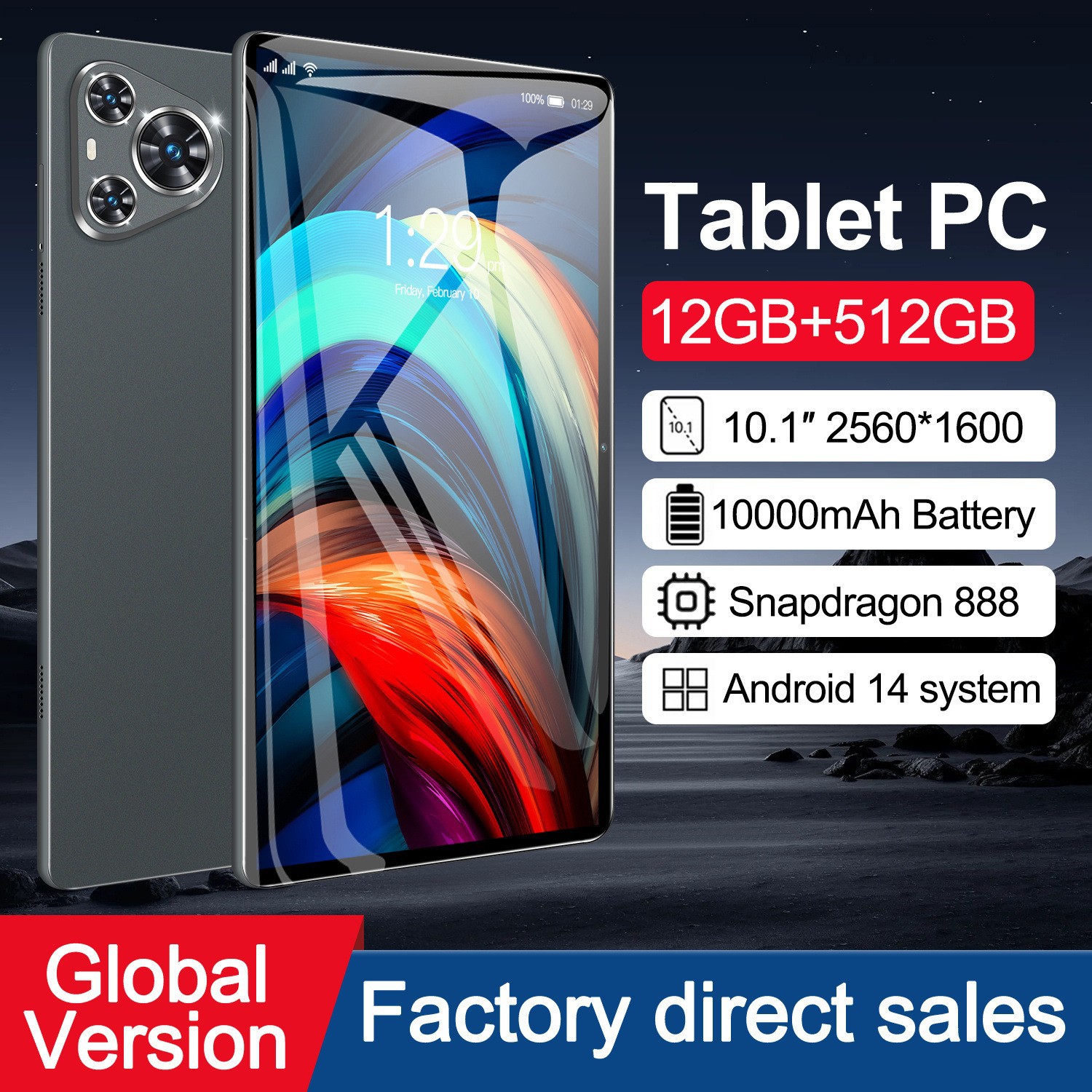 2024 Cross-Border Hot Selling New P70 Tablet Ips Screen 10.1inch Android Tablet Manufacturer Ready Stock