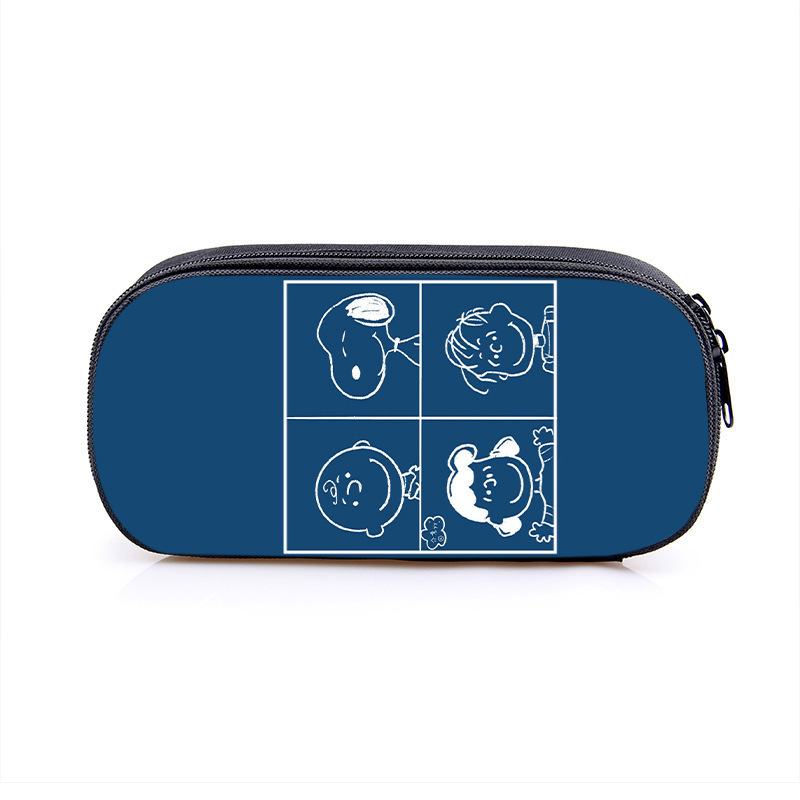 Nuevo Snoopy transfronterizo bolsas de lápiz de gran capacidad creativas caja de papelería de dibujos animados de alto valor de la cara caja de lápiz para estudiantes de primaria