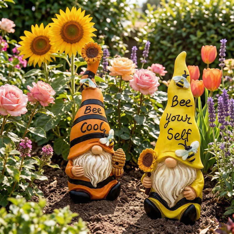 Cross-border Garden Dwarf Elf Resin Crafts Ornaments Garden Decorations Outdoor Flowerbed Sculptures