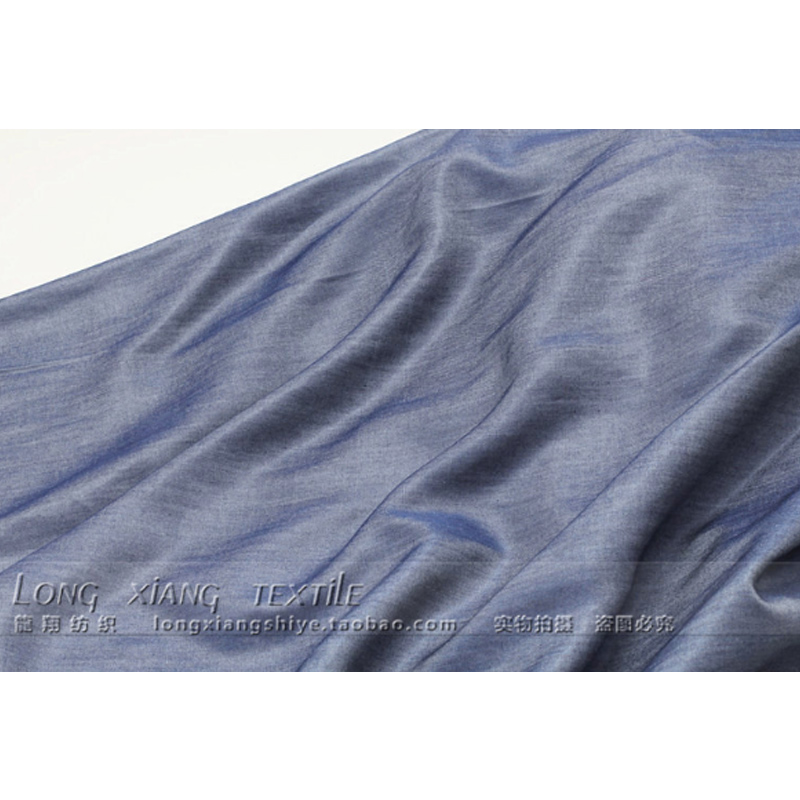 进口莱赛尔天丝牛仔 微廓垂感阔腿裤设计师服装面料高级定 制布料