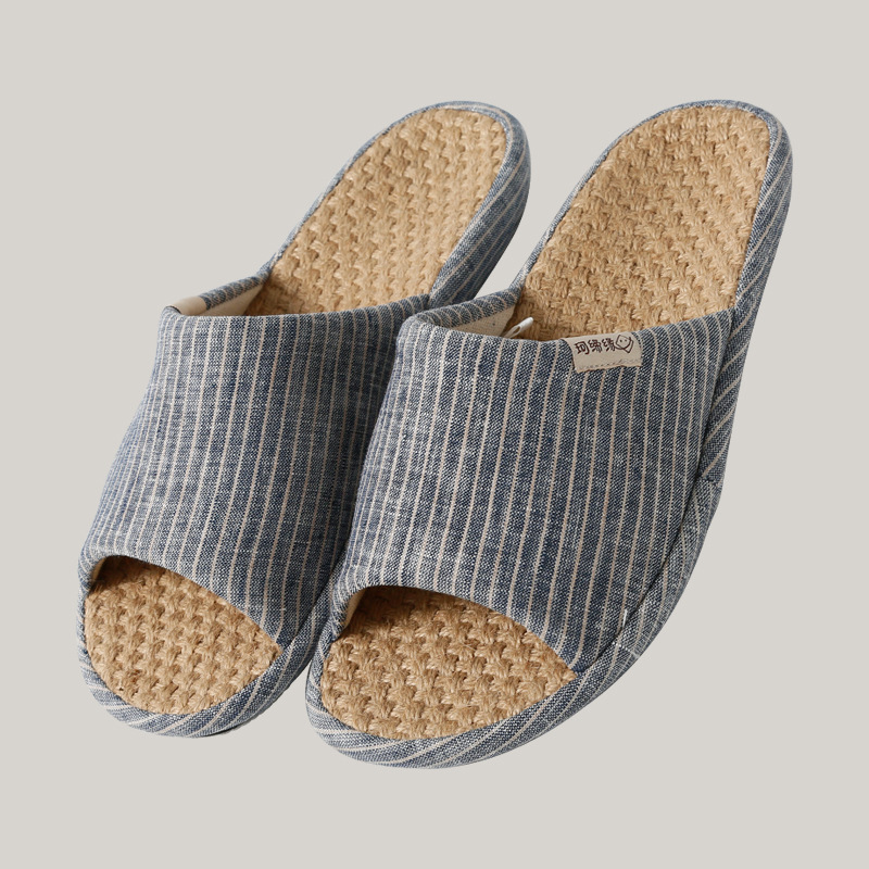 Pantuflas de Casa con Suela Gruesa para Parejas de Lino y EVA para Uso en Interior image 10