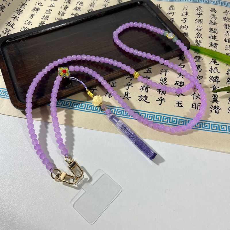 携帯電話チェーン、中国風携帯電話ケース、バッグストラップ、ネックネックレス、クロスボディチェーンストラップ、女性用ビーズ中国風ネックレス|undefined