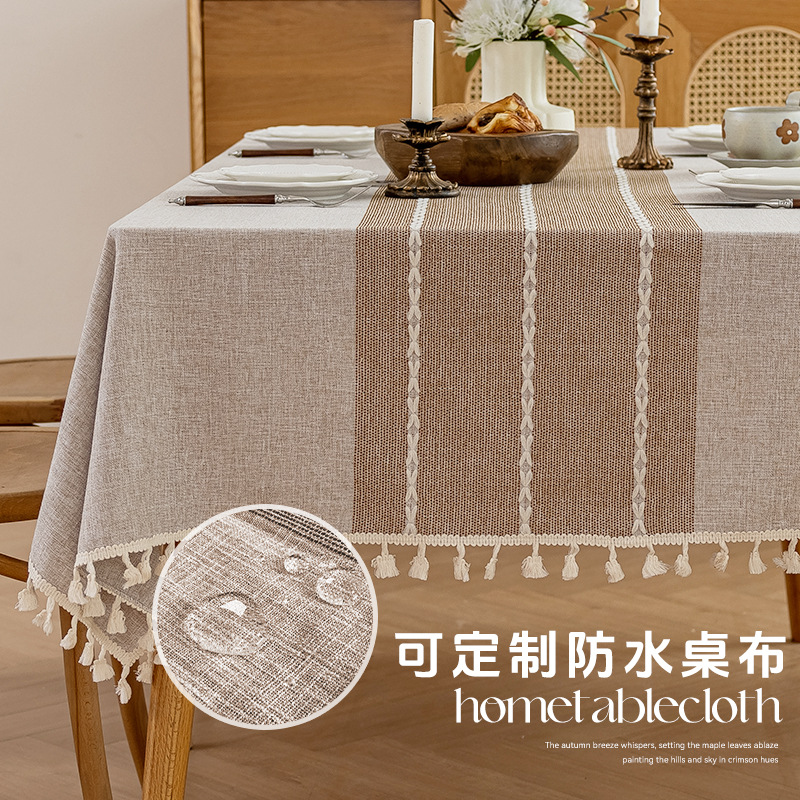 Topa de mesa anti-derrama japonesa antideslizante y resistente al desgaste, mesa rectangular, almohadilla protectora de mesa de té doméstica de alta calidad