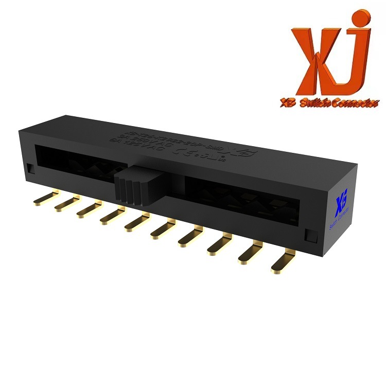 批发9档拨动开关 2P9T滑动开关 贴片式拨码开关 微型电源开关4mm