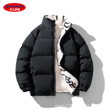 工厂直供新款潮牌加绒加厚棉服男女款立领宽松防寒保暖棉衣