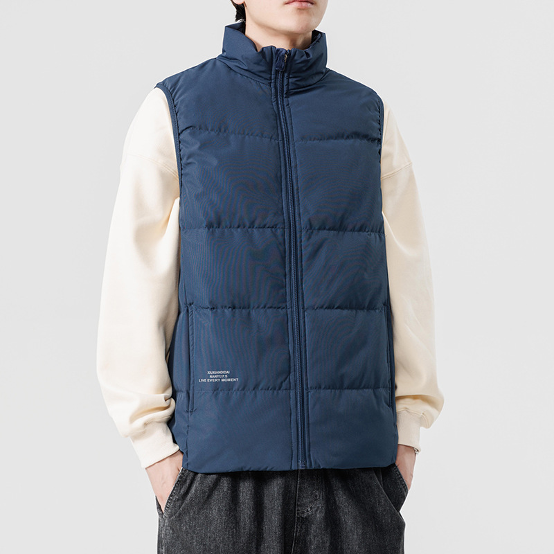 Chaleco de hombro blanco al aire libre chaleco sin mangas de plumón transfronterizo de ropa de hombre herramienta chaleco de plumón hombre personalizado image 12