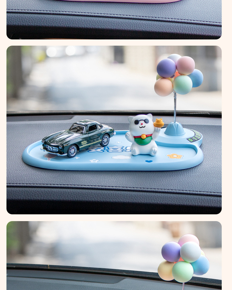 Pvc Cartoon Cat Non-Slip Mat, Stable and Safe, Pink Color, Temporary Parking Number Plate, Ready for Shipping