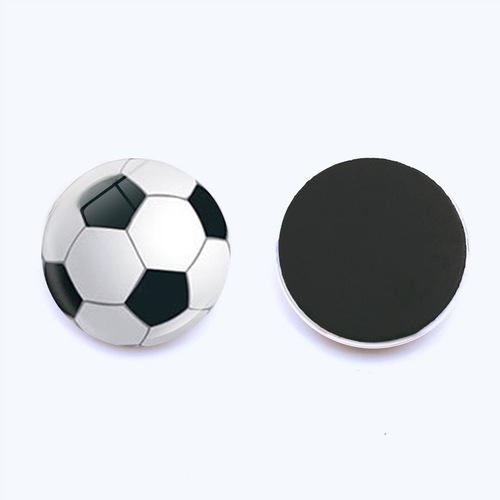 Basketball Football Sports Ball Type Refrigerator Magnet Time Gem Magnetic Glass Whiteboard Sticker Decor 25mm
