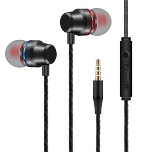 Cross-border wholesale heavy bass wired headphones mobile phone in-ear wire control headphones for Huawei type-c headphones