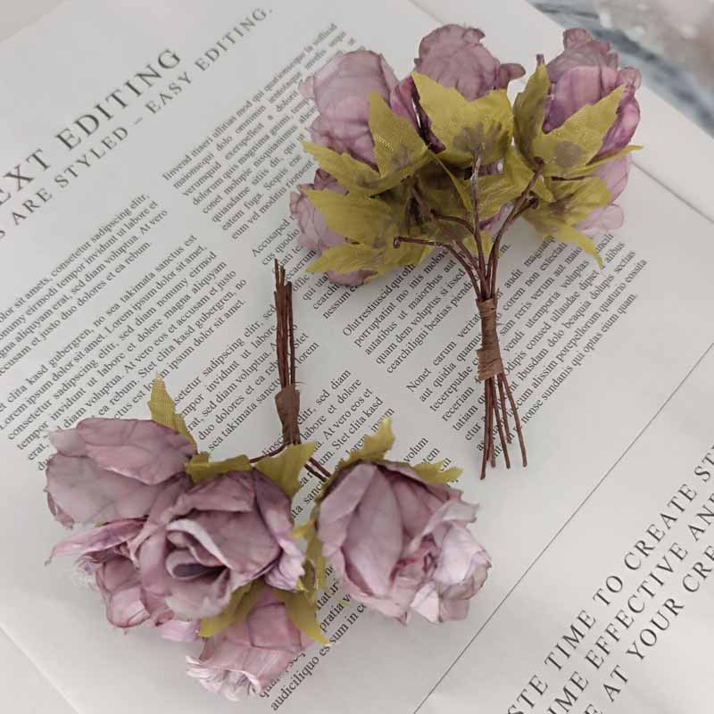 Artificial vintage Rose ramo falso flor decoración del hogar DIY hecho a mano guirnalda material planta pared boda ramo image 12