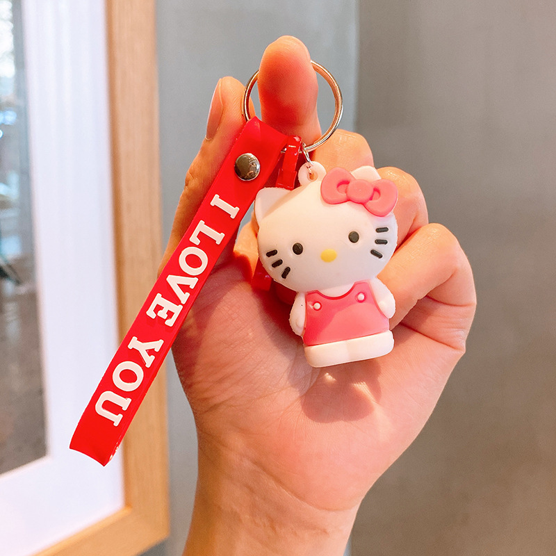 Ding 3D soft plastic stereo doll cartoon stereo mascot diy couple small gift key chain pendant wholesale