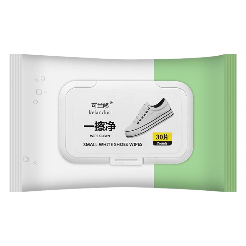 Shoe Shine Wipes 30 Pieces, White Shoe Cleaner, Sports Shoe Cleaning Wipes, Travel Portable No-Wash Shoe Wipes