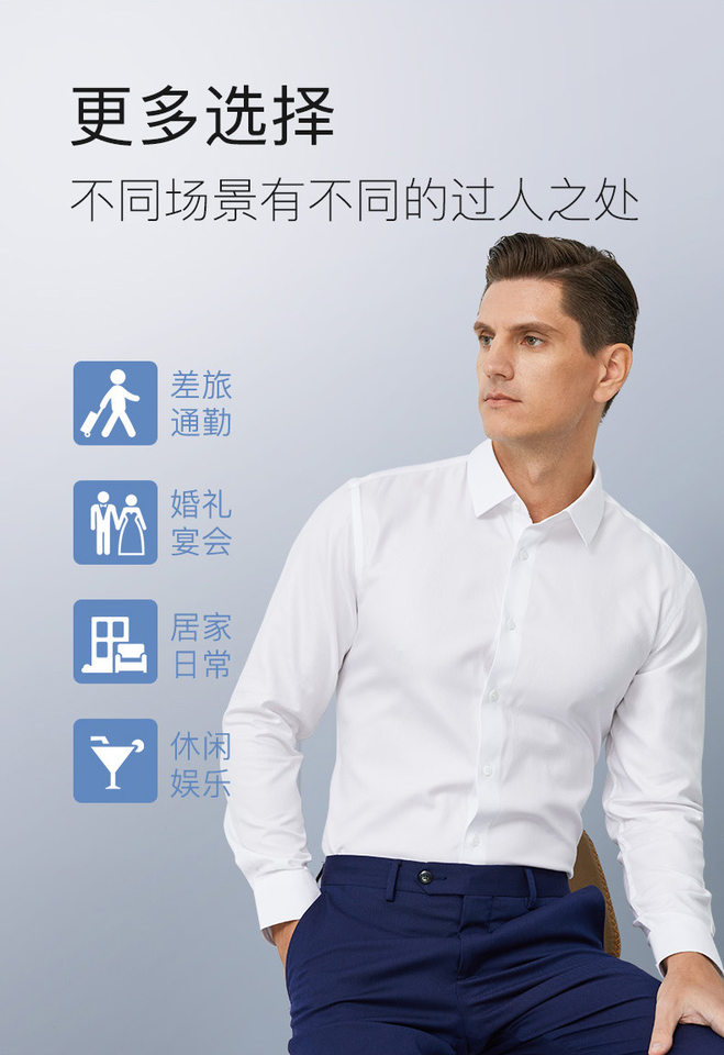 Áo sơ mi nam dài tay cổ lật pha lụa tằm chống nhăn không cần ủi form vừa vặn — Màu xanh nhạt lưới dài tay nam cổ vuông, Màu xanh và trắng ca rô dài tay nam cổ vuông, Màu xanh và trắng ca rô ngắn tay nam cổ vuông, Nền xanh sọc trtrắng dài tay nam cổ vuông chi tiết 13