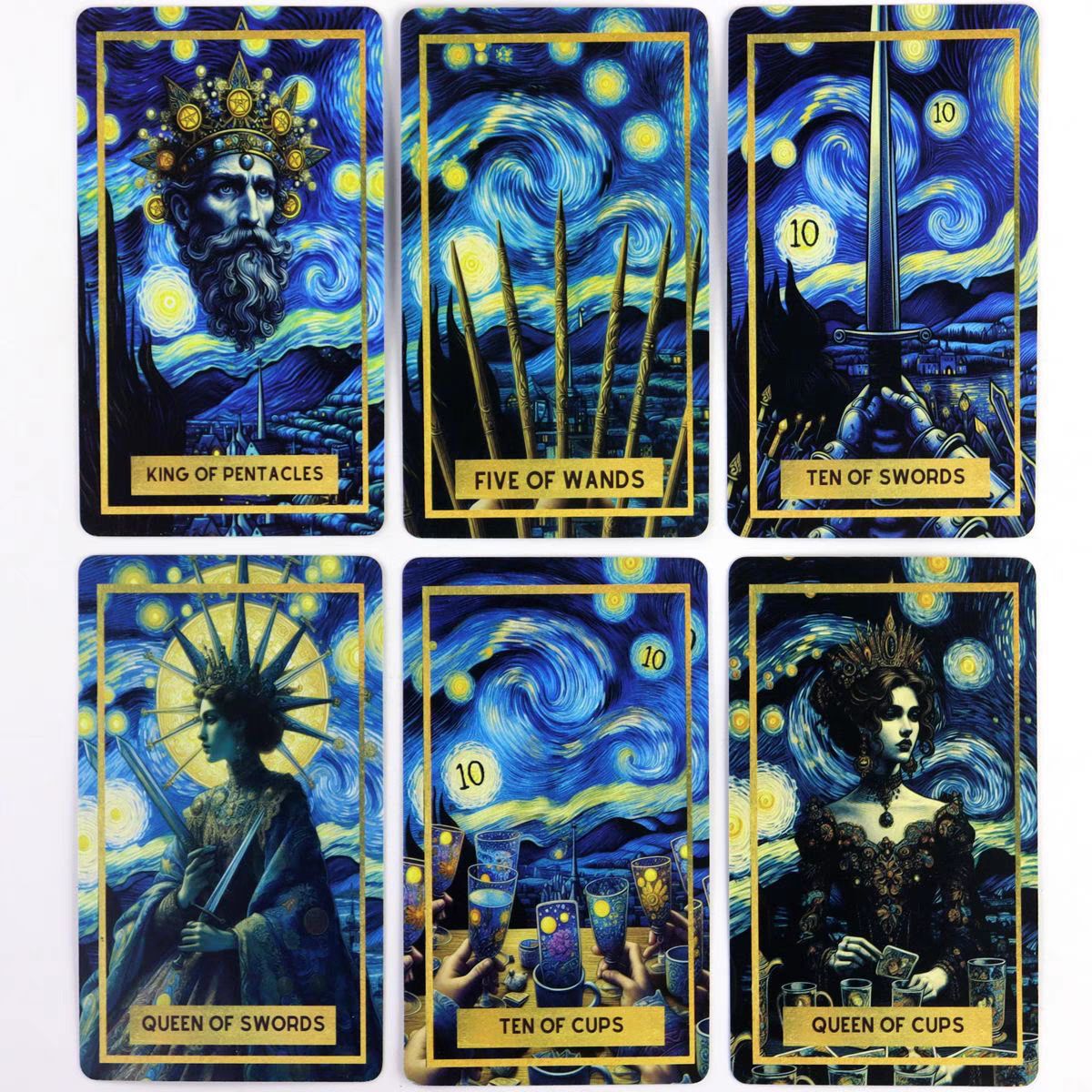 Novo jogo de tabuleiro de tarô Noite Estrelada de 2025, sucesso de vendas internacional, com cartas em inglês._voghion.com
