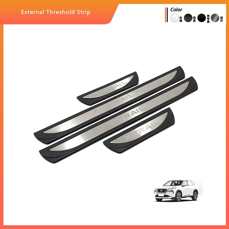 Подходит для 22 моделей накладок на пороги и приветственных педалей X-Trail, внешних накладок на пороги и наклеек на приветственные педали Nissan Qashqai.