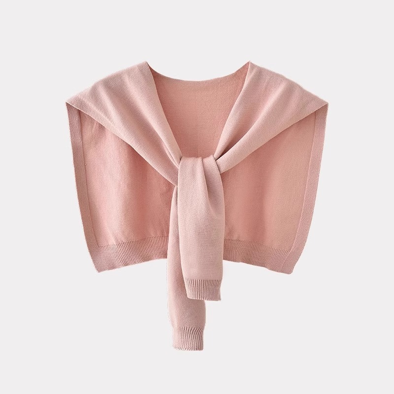 Pequeña capa de punto para mujeres de verano con primavera y otoño nuevo cardigan protector solar hombro delgado capa roja elegante