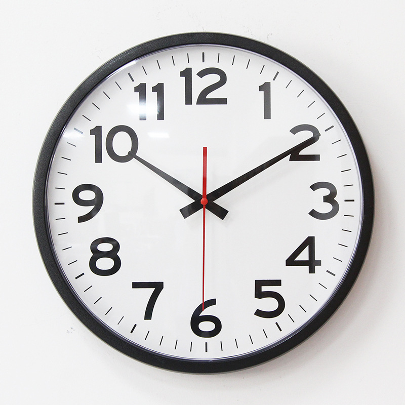 12 inch plastic mirror explosion-proof wall clock living room bedroom silent clock simple modern kitchen without glass