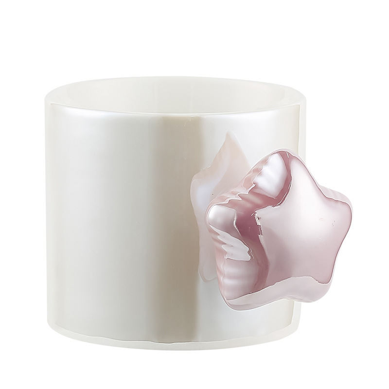 Estrellas de lujo cerámicas de lujo ligeras, tazas de agua creativas para el hogar, tazas de agua para beber con alto valor facial