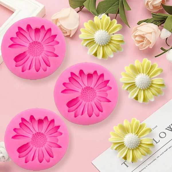 3-piece set of unporous daisies (pink)