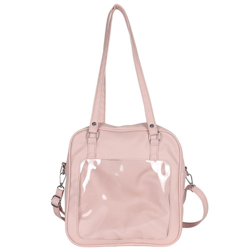 Japanese animation peripheral soft girl cute and funny personality transparent pain bag Korean version versatile casual student crossbody bag for women