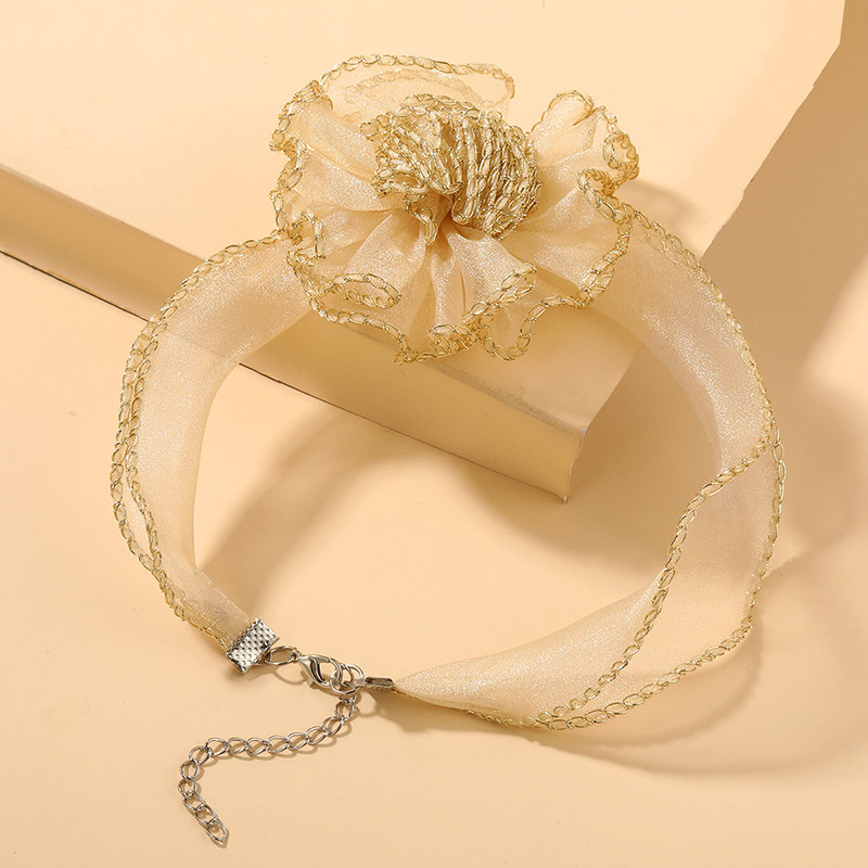 1 Piece Fashion Flower Alloy Cloth Handmade Womenu0027S Choker