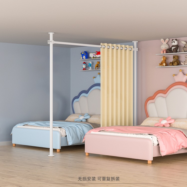 Floor-To-Ceiling Screen Partition Without Drilling, Living Room One Room Becomes Two Rooms, Beauty Salon Bed Curtain, Room Partition Wall