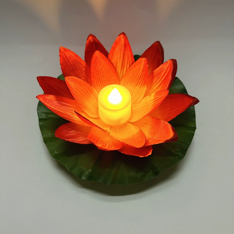 鼎承 Silk candle, lotus flower, flashlight, (Physicals)