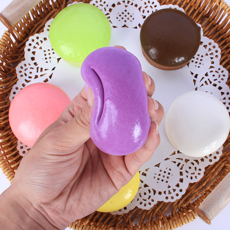 Xiaohongshu Same Slow Rebound Sticky Sticky Cake Bread Simulation Puff Cake Stress Relief Squeeze Toy 
