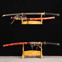 龙泉市刀剑T10烧刃太刀影视工艺品宝剑一体手工冷兵器未开刃仿古