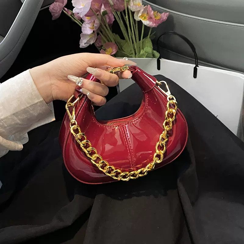 质感迷你饺子包女2025夏季新款时尚百搭链条单肩包气质手提斜挎包