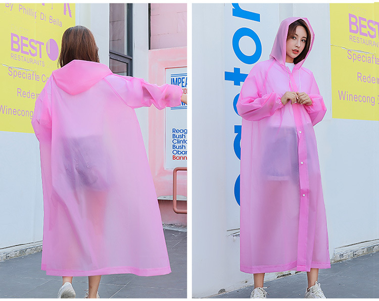 mefine Mingjia EVA lightweight raincoat, travel outdoor hiking drawstring raincoat, non-disposable raincoat detail image 10