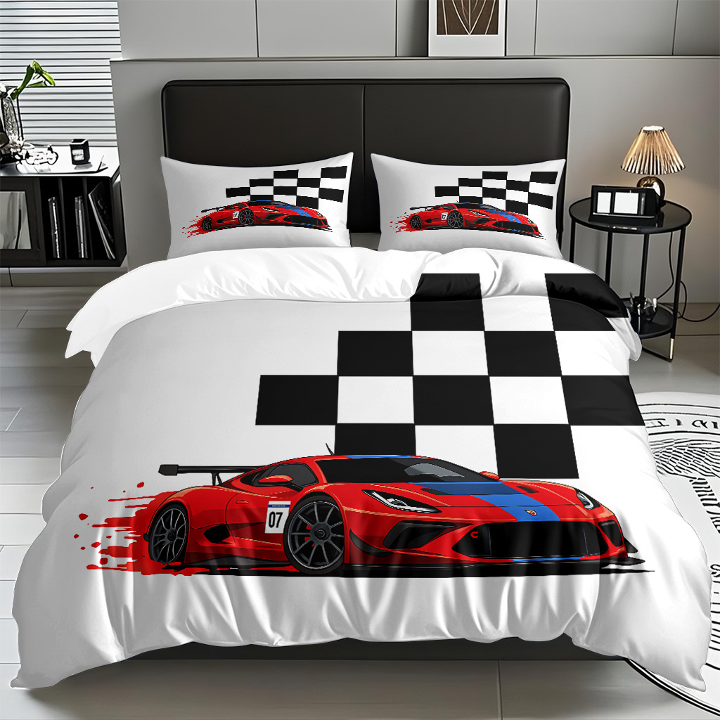 TEMU / JIT transfronterizo textil doméstico multi-tipo cool coche suave piel transpirable digital impresión set edredón