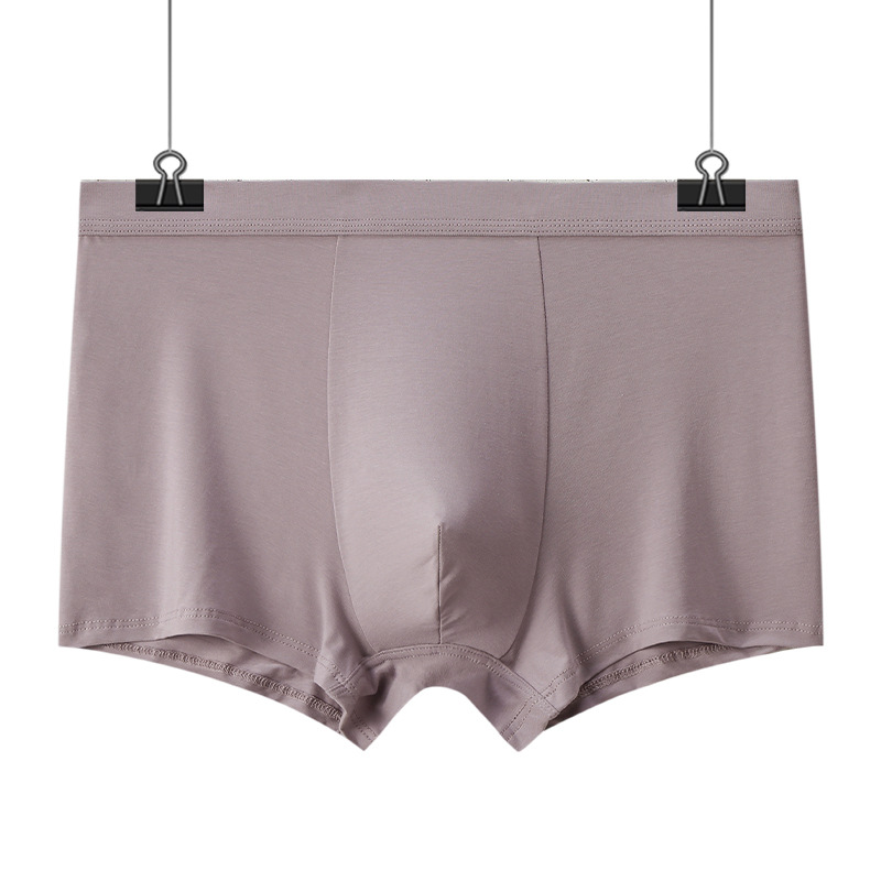 Pantalones interiores de hombre Modal sin huellas antibacterianas entrepierna transpirable de color sólido pantalones cortos delgados de cuadrangular para hombres
