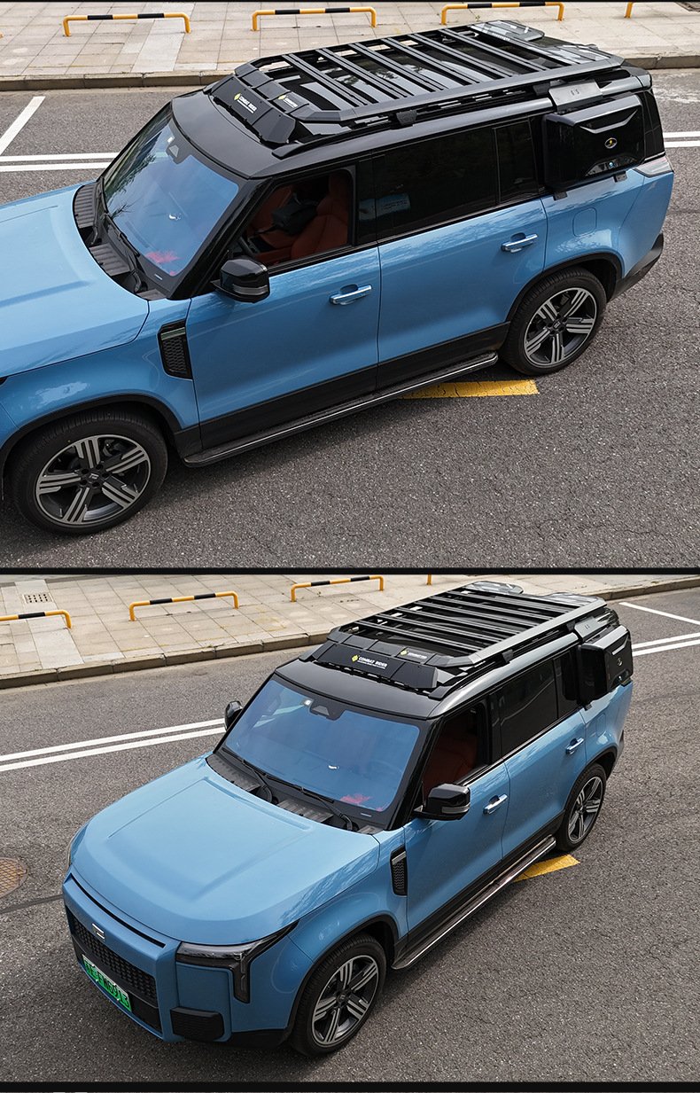 Jishi 01 Roof Luggage Rack Frame Off-Road Appearance Modification Parts Platform Ladder Aluminum Alloy Side Bag Dedicated Accessories