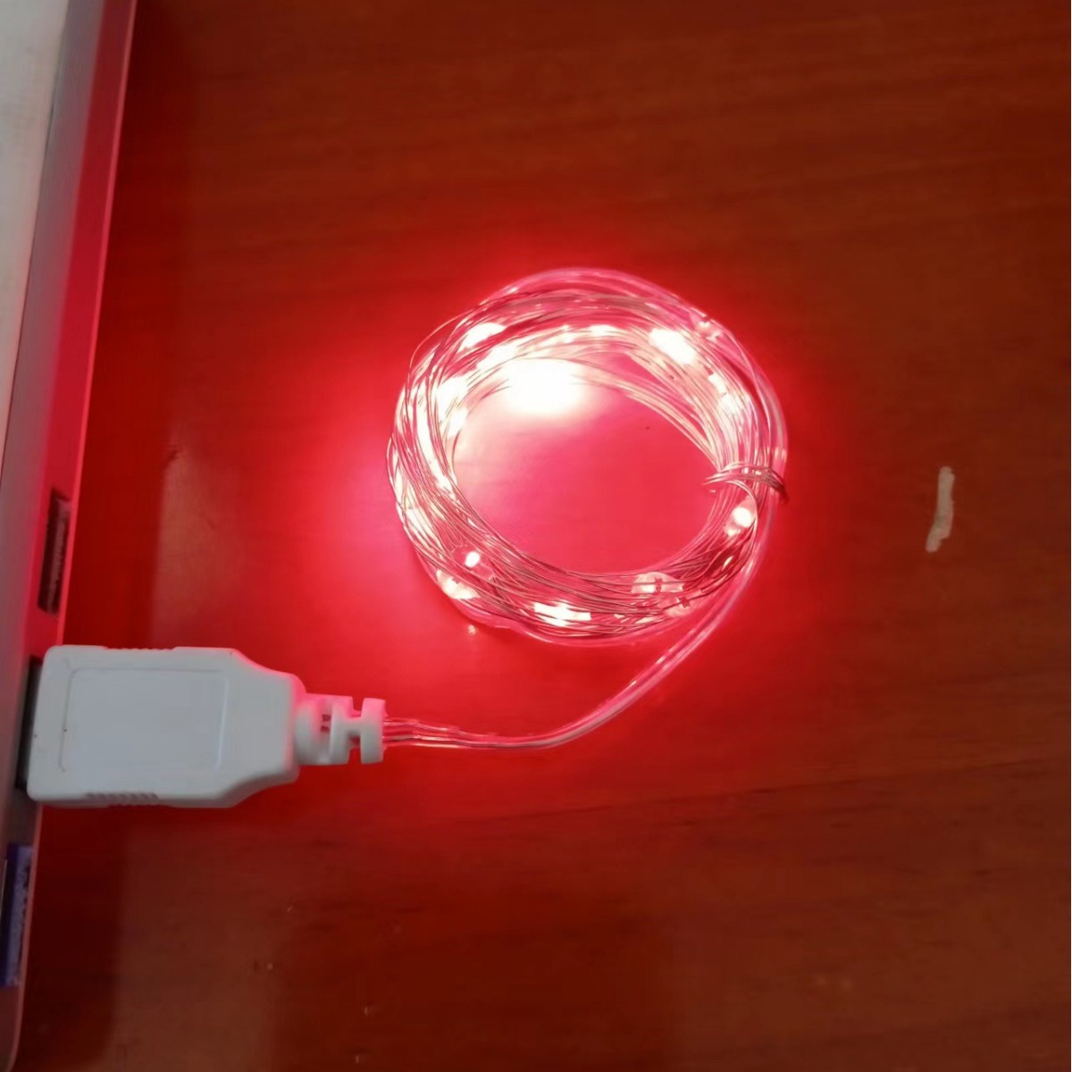 led铜线灯串彩灯三档LED白盒串灯USB表白礼盒波波球装饰氛围布置