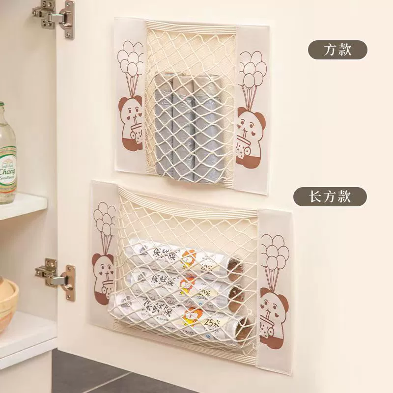 Storage system, garbage bag with velcro, shopping bag