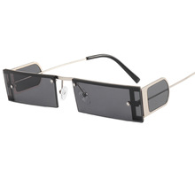 欧美新款方框太阳镜 跨境金属展示架眼镜时尚ins防紫外线墨镜批发