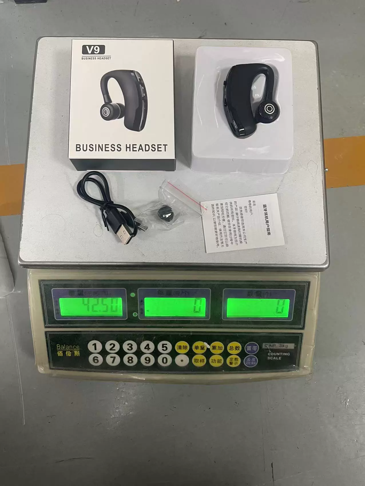 Гарнитура-гарнитура с заушной улиткой Earhook Bluetooth Headset V9/V8, Bluetooth 5.0, до 10 ч беспрерывной работы/прослушивания, носится слева и справа