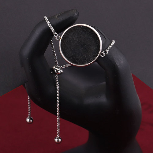 DIY stainless steel adjustable time gem base bracelet accessories, inner diameter 6-30mm