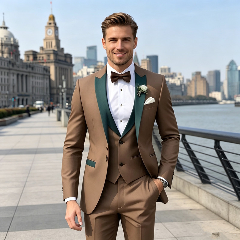 Cross-Border Foreign Trade Men's Business Casual Suits, High-End Three-Piece Suits, Wedding Groomsmen Suits, Aliexpress Cross-Border Foreign Trade Men's Business Casual Suits, High-End Three-Piece Suits, Wedding Groomsmen Suits, Aliexpress