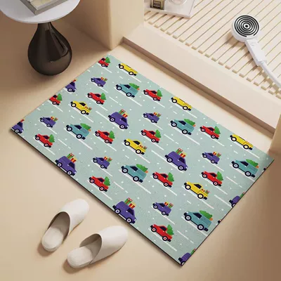Avtomobil döşəmə paspasları, Cartoon Car-Themed Household Bathroom - christmas-carriage-4060cm