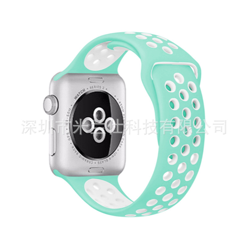 Correa deportiva de silicona Nike bicolor S11 compatible con Apple iWatch 678910SE, fabricante