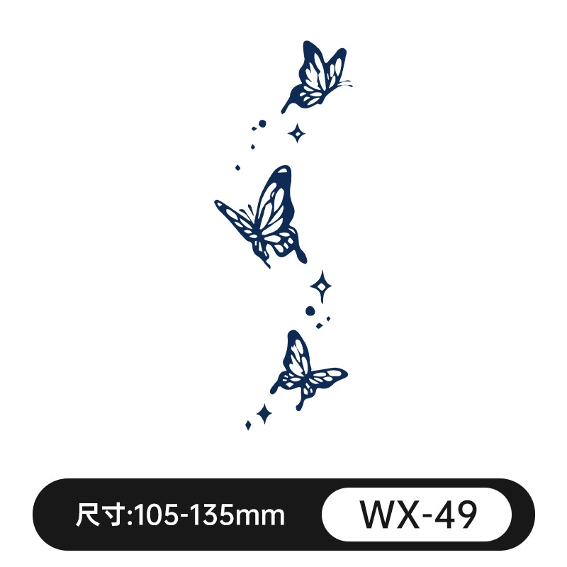 Waterproof fresh retroreflective herbal tattoo stickers for men and women, long-term effect
