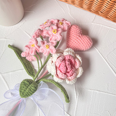 Cross-border hot selling hand-woven versatile bouquet pendant for home door refrigerator ice sticker decoration gift